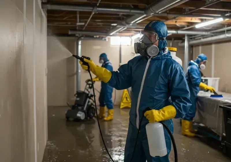 Basement Sanitization and Antimicrobial Treatment process in Donovan Estates, AZ