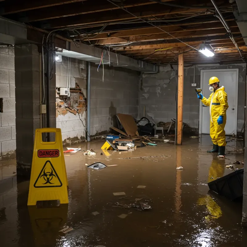 Flooded Basement Electrical Hazard in Donovan Estates, AZ Property